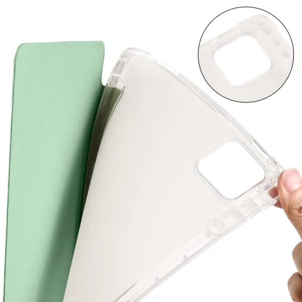 CRYSTAL Zaklápacie puzdro Xiaomi Pad 6 / Pad 6 Pro svetlozelené