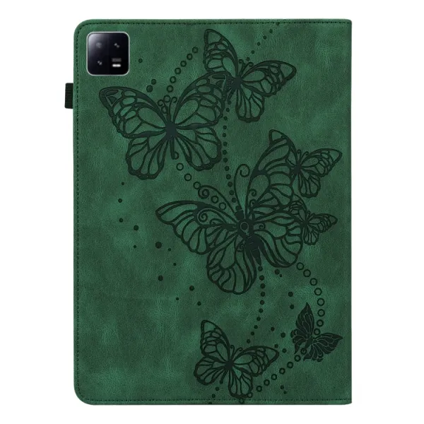 ART BUTTERFLIES Zaklápacie puzdro Xiaomi Pad 6 / Pad 6 Pro zelené