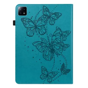 ART BUTTERFLIES Zaklápacie puzdro Xiaomi Pad 6 / Pad 6 Pro modré