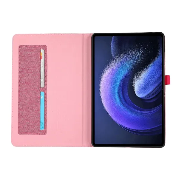 FABRIC Zaklápací obal pre Xiaomi Pad 6 / Pad 6 Pro ružový