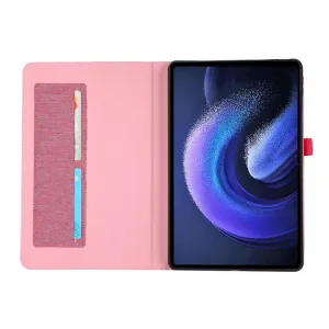 FABRIC Zaklápací obal pre Xiaomi Pad 6 / Pad 6 Pro ružový