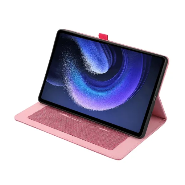 FABRIC Zaklápací obal pre Xiaomi Pad 6 / Pad 6 Pro ružový