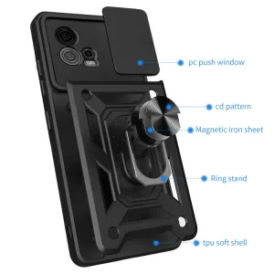 RING CAMERA Kryt s držiakom pre Motorola Moto G72 modrý