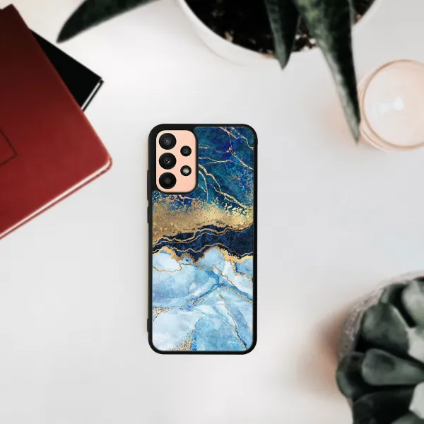 MY ART Ochranný obal Samsung Galaxy A13 BLUE MARBLE (141)