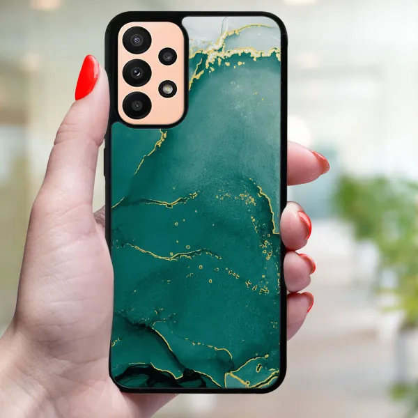 MY ART Ochranný obal Samsung Galaxy A13 GREEN MARBLE (145)