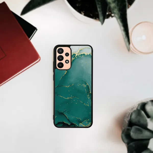 MY ART Ochranný obal Samsung Galaxy A13 GREEN MARBLE (145)