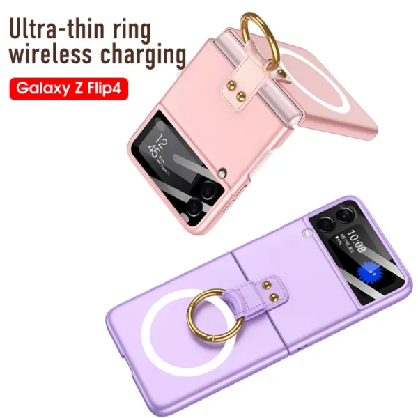 GKK HOOK MAGSAFE Ochranný kryt pre Samsung Galaxy Z Flip4 5G biely