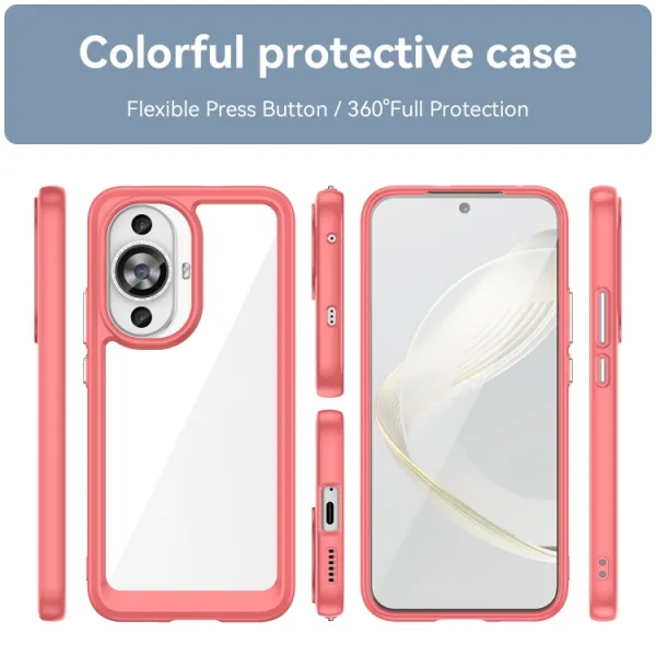 CRYSTAL Ochranný kryt pre Huawei nova 11 červený