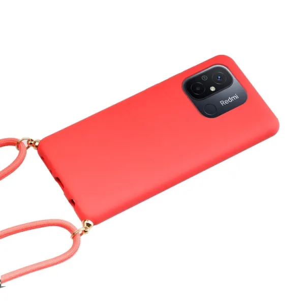 ROPE Kryt so šnúrkou Xiaomi Redmi 12C červený