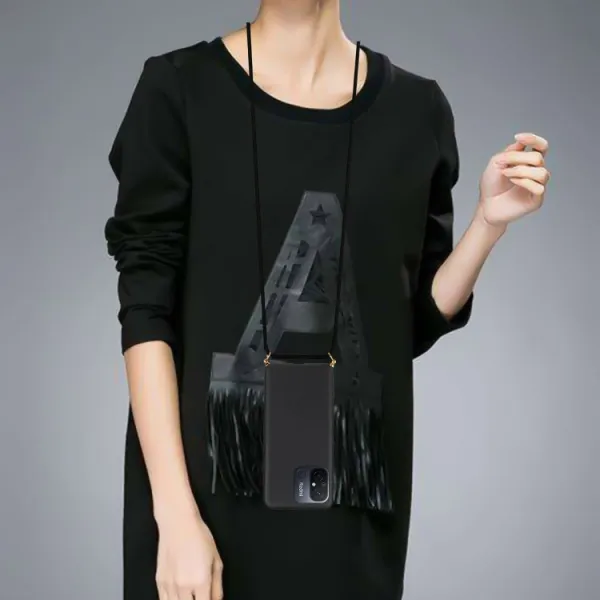 ROPE Kryt so šnúrkou Xiaomi Redmi 12C čierny