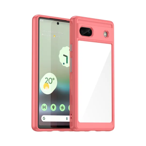 CRYSTAL Ochranný kryt pre Google Pixel 6a červený