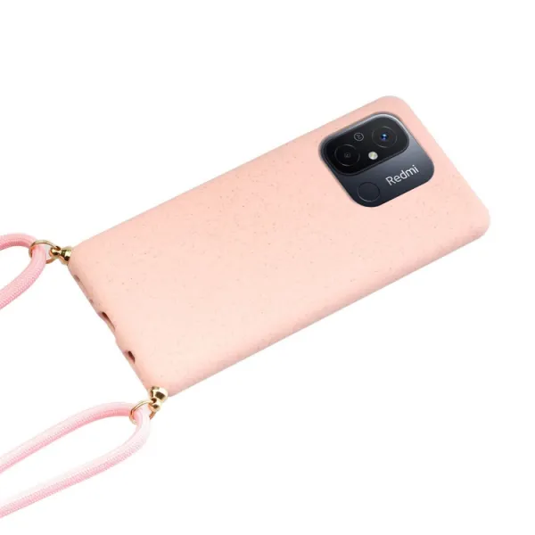 ROPE Kryt so šnúrkou Xiaomi Redmi 12C ružový