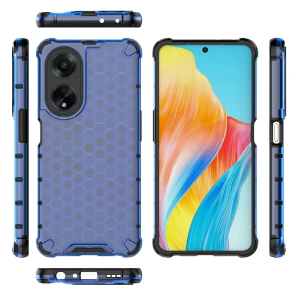 HONEYCOMB Ochranný kryt Oppo A98 5G modrý