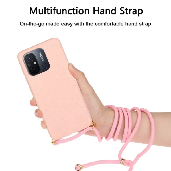 ROPE Kryt so šnúrkou Xiaomi Redmi 12C ružový