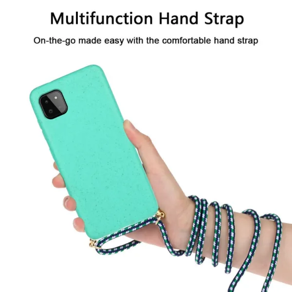 ROPE Kryt so šnúrkou Samsung Galaxy A22 5G svetlozelený