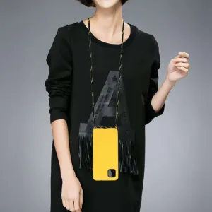 ROPE Kryt so šnúrkou Samsung Galaxy A22 5G žltý