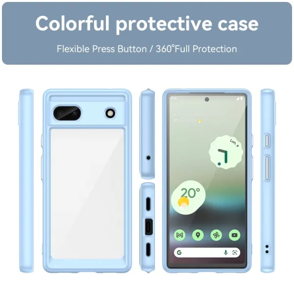 CRYSTAL Ochranný kryt pre Google Pixel 6a modrý