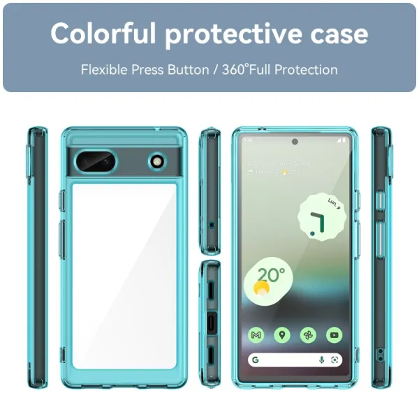CRYSTAL Ochranný kryt pre Google Pixel 6a tyrkysový