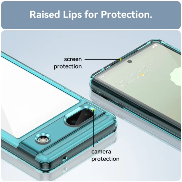 CRYSTAL Ochranný kryt pre Google Pixel 6a tyrkysový