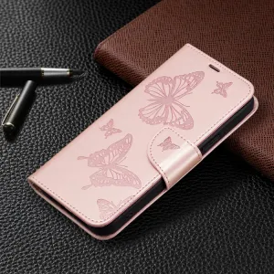 ART BUTTERFLY Peňaženkový obal pre Xiaomi Redmi 13C / Poco C65 svetloružový
