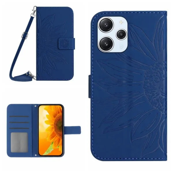 ART SUNFLOWER Peňaženkový obal pre Xiaomi Redmi 12 5G modrý