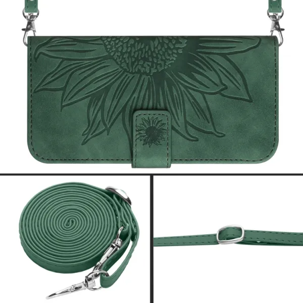 ART SUNFLOWER Peňaženkový obal pre Xiaomi Redmi 12 5G zelený