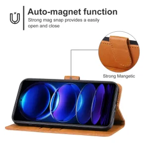 SMOOTH Peňaženkové puzdro pre Xiaomi Redmi Note 12 Pro+ 5G hnedé