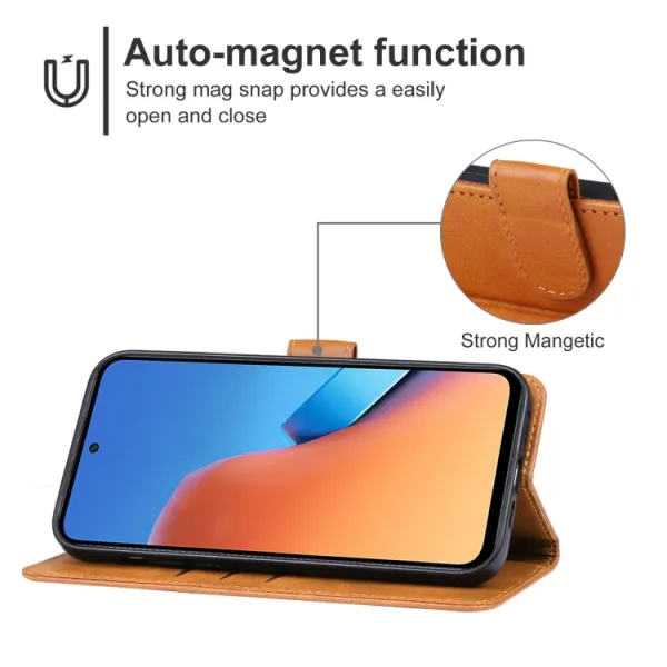 SMOOTH Peňaženkové puzdro pre Xiaomi Redmi 12 hnedé