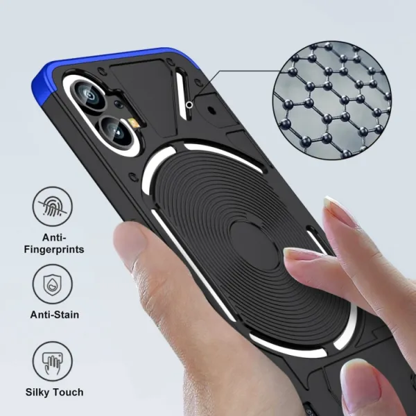 360° Ochranný kryt Nothing Phone 1 čierny-modrý