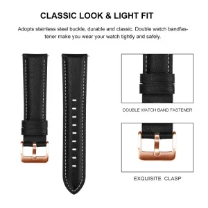 LEATHER Kožený remienok pre Garmin Forerunner 265S / Forerunner 255S / Venu 2S biely