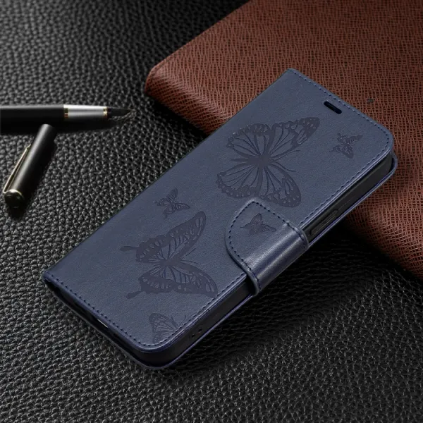 ART BUTTERFLY Peňaženkový obal pre Xiaomi Redmi 13C / Poco C65 modrý