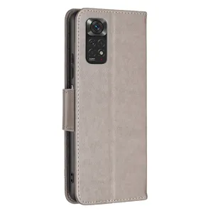 ART Peňaženkový kryt Xiaomi Redmi Note 12S BUTTERFLIES šedý