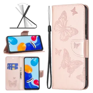 ART Peňaženkový kryt Xiaomi Redmi Note 12S BUTTERFLIES svetloružový
