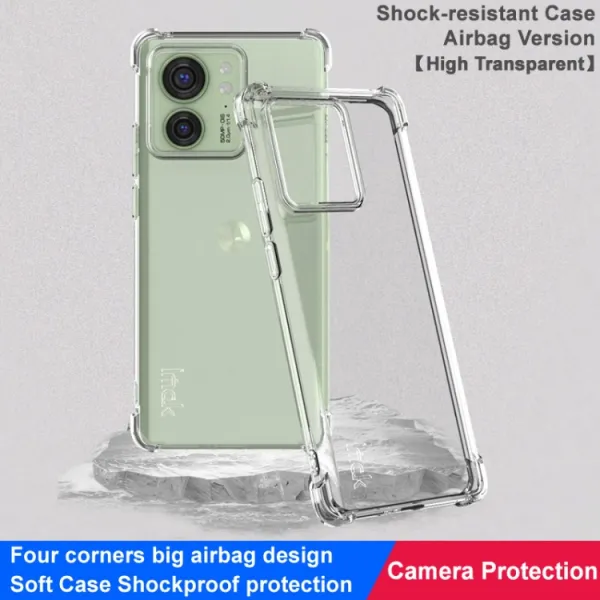 IMAK Ochranný silikónový kryt Motorola Edge 40 priehľadný