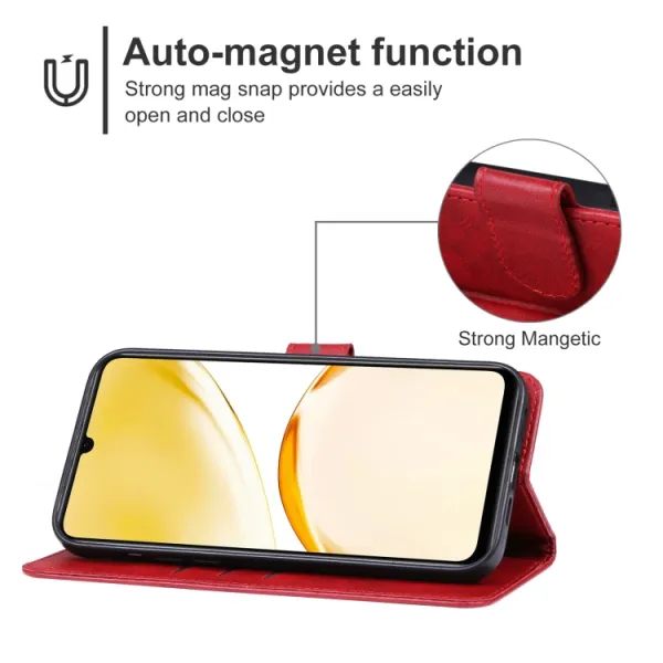 SMOOTH Peňaženkové puzdro pre Realme C53 červené
