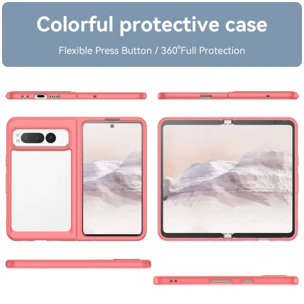 CRYSTAL Ochranný kryt pre Google Pixel Fold červený