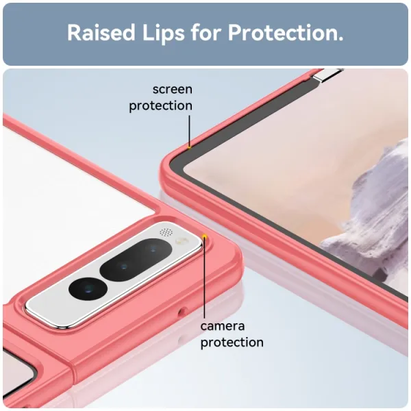 CRYSTAL Ochranný kryt pre Google Pixel Fold červený