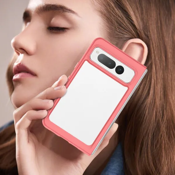 CRYSTAL Ochranný kryt pre Google Pixel Fold červený