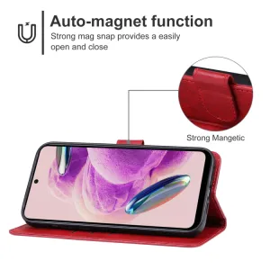 SMOOTH Peňaženkové puzdro pre Xiaomi Redmi Note 12S červené