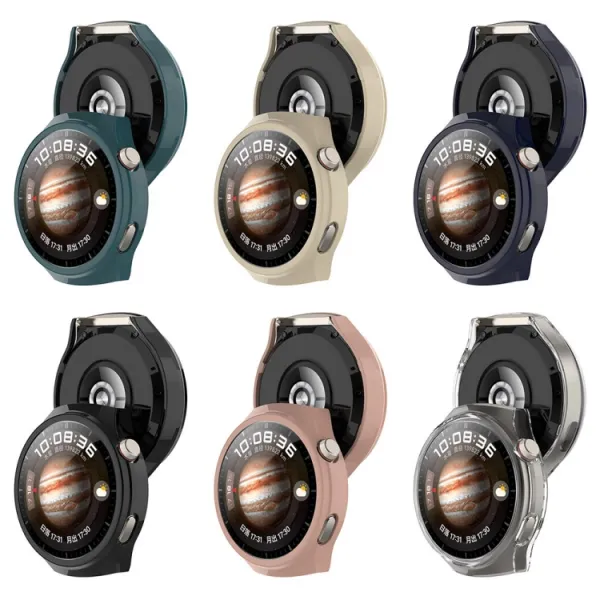FULL COVERAGE SET Plastový obal + ochranná fólia Huawei Watch 4 Pro modrý