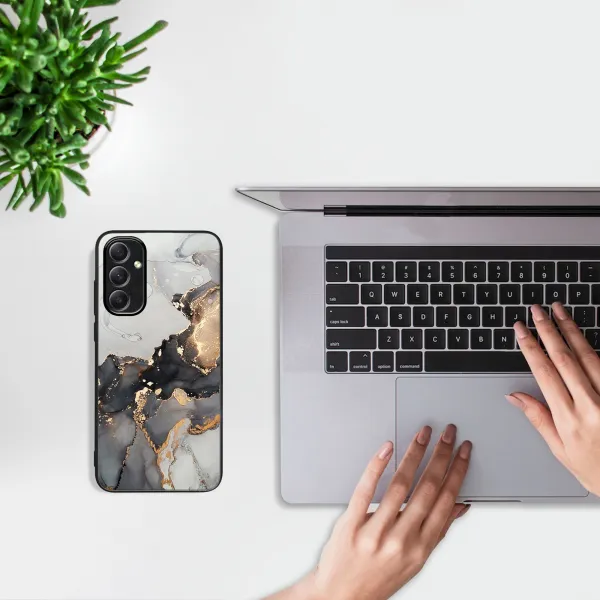 MY ART Ochranný obal Samsung Galaxy A34 5G GREY MARBLE (140)