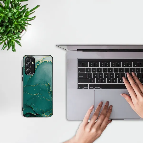 MY ART Ochranný obal Samsung Galaxy A34 5G GREEN MARBLE (145)