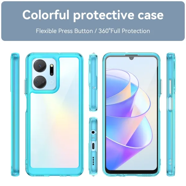 CRYSTAL Ochranný kryt pre Honor X7a tyrkysový