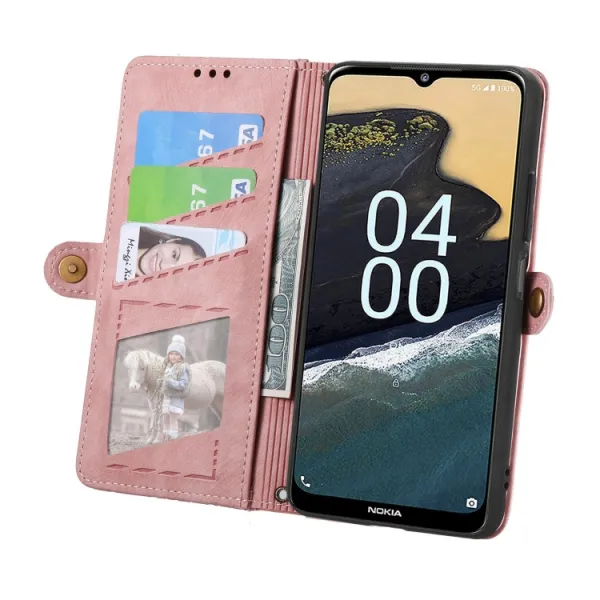 GEOM Peňaženkové puzdro pre Nokia G22 ružové