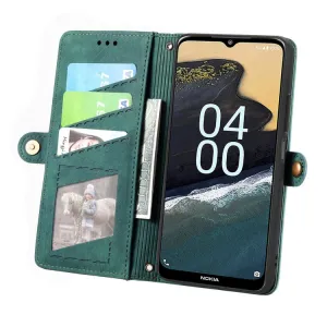 GEOM Peňaženkové puzdro pre Nokia C32 zelené