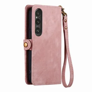 GEOM Peňaženkové puzdro pre Sony Xperia 1 V ružové