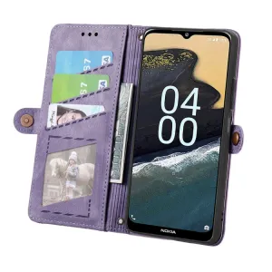 GEOM Peňaženkové puzdro pre Nokia C32 fialové