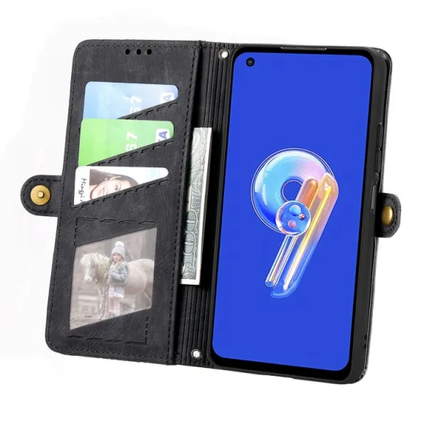 GEOM Peňaženkové puzdro pre Asus Zenfone 10 čierne