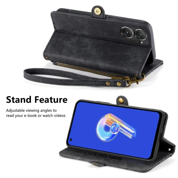 GEOM Peňaženkové puzdro pre Asus Zenfone 10 čierne