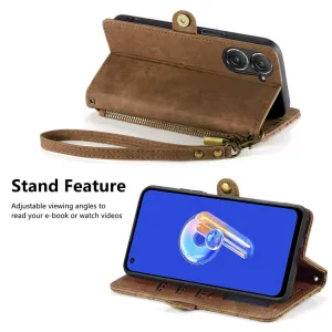 GEOM Peňaženkové puzdro pre Asus Zenfone 10 hnedé
